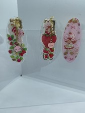Custom Acrylic Paper Clips Set of 3 Strawberry Shortcake Inspired