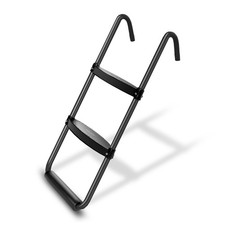 Simple Deluxe Trampoline Ladder with Horizontal Wide Steps  2-Step, Black