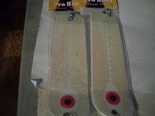 2 - PRO KING 8 " FLASHERS (J-MAN SPECIAL/WHITE) NIP LAST ONES