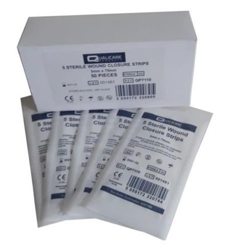 Qualicare Sterile Wound Closure Strips - 3mm x 75mm (Pack of 5) 