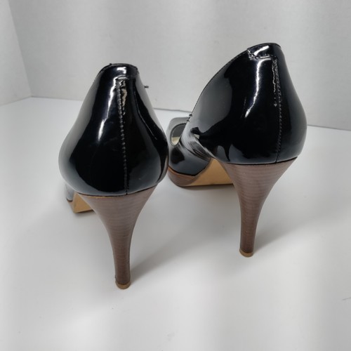 Steven by Steve Madden Lola schwarzer zehenfreier Lackleder-Pump Größe 7 - Bild 5 von 11