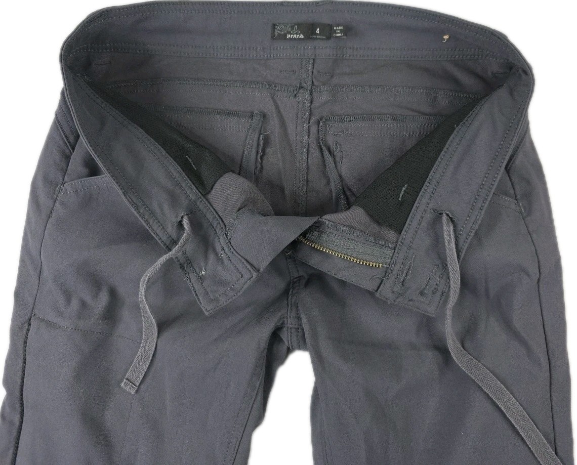 ALTRA Pantalone prAna Halle gamba dritta arrotolabile convertibile elasticizzato outdoor donna 4 grigio