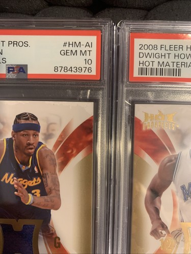 2 Card Bundle PSA 10: Iverson & Howard 2008-09 Fleer Hot Prospects Hot Materials - Picture 8 of 24