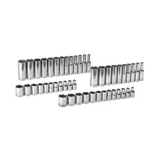 1/4 In. Drive 6-Point Standard and Deep Sae/Metric Socket Set 47-Piece 