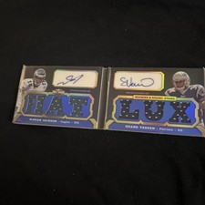 DESEAN JACKSON AND SHANE VEREEN GENUINE AUTHENTIC SIGNED FOOTBALL JERSEY CARDS