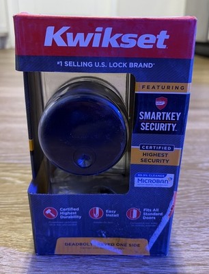 Kwikset Mirada Matte Black Keyed Entry Door Lever w SmartKey Security 97403-111