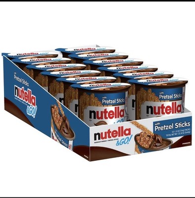 Nutella Hazelnut Spread with Pretzel Sticks 12 Snack Cups 22.8 oz