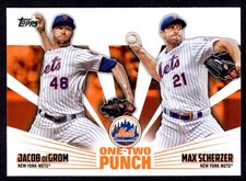 2023 Topps One-Two Punch Jacob deGrom/Max Scherzer New York Mets #12P-15