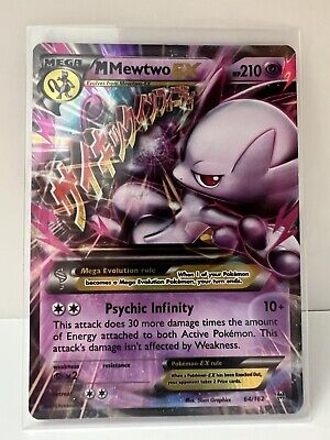 ULTRA RARE Mega M Mewtwo EX 64/162 XY Breakthrough Pokemon TCG