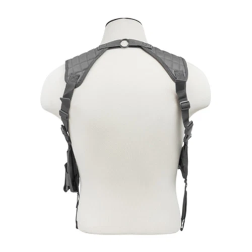 NcSTAR Gray Shoulder Holster w/ Mag Pouches Fits COLT 1911 Kimber S&W Ruger 45 - Image 3 of 3