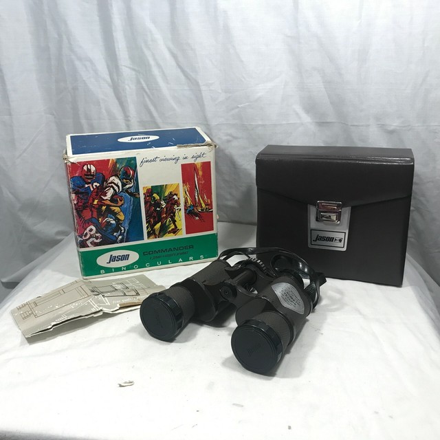 Vintage Jason Commander Model 143 Binoculars Box Carrying Case Manual