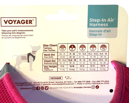 Voyager Imbracatura Step in Air per Cani di Piccola Taglia (S) per Collo 11-12" e Petto 14,5-16" - Foto 6 di 7