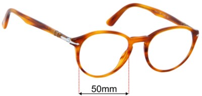 SFx Replacement Sunglass Lenses fits Persol 3162-V - 50mm Wide
