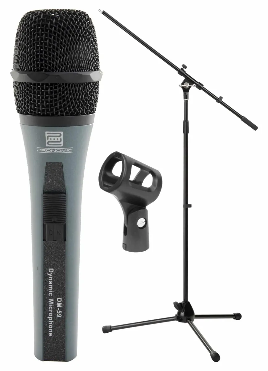 Set Complet Microphone Professionnel Chant Mic DJ PA Pied Cable