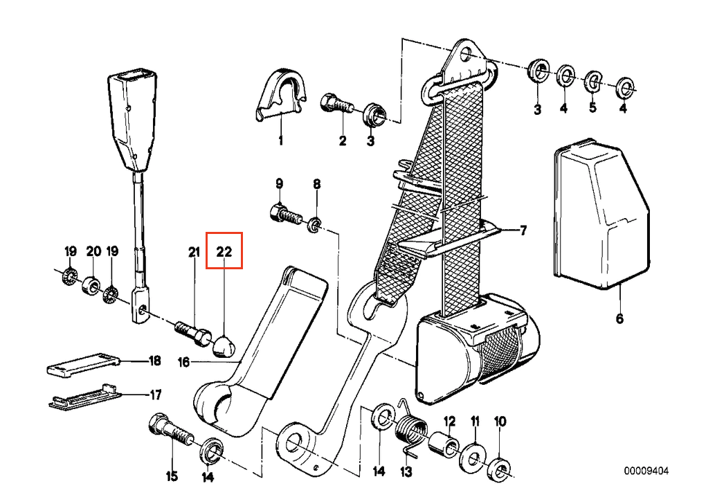 BMW E30 E28 E23 E24 Interior Trim Cover for Seatbelt Bolt and Seat
