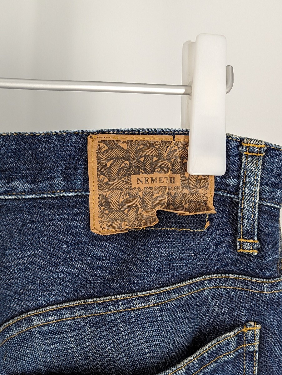 Christopher NEMETH Archive Curve Leg Embroidered Punk Rock Jeans M