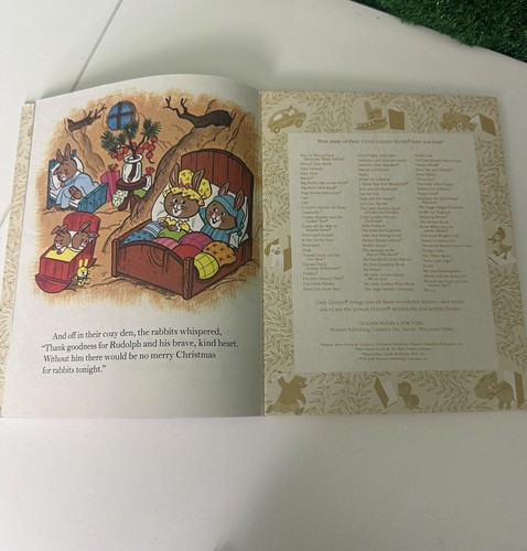 Rudolph the Red-Nosed Reindeer 1982 Little Golden Book Shines Again Vtg - Picture 12 of 15