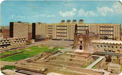 CPM Vista Panoramica de la Plaza de las 3 Culturas Mexiko (648413)