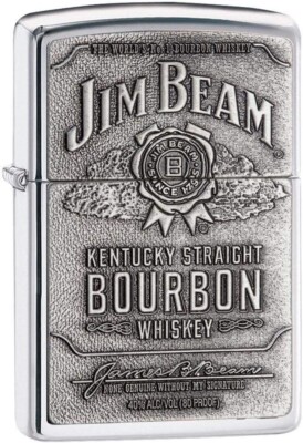 Zippo Jim Beam Pewter Emblem High Polish Chrome 250JB.928