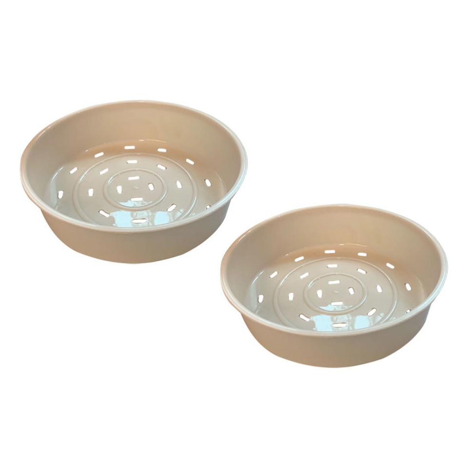 2 Pcs Food Steamers Kitchen Household Microwave Stand Basket Pan eBay