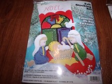 Design Works Felt Jewel Stocking Kit NATIVITY 16"