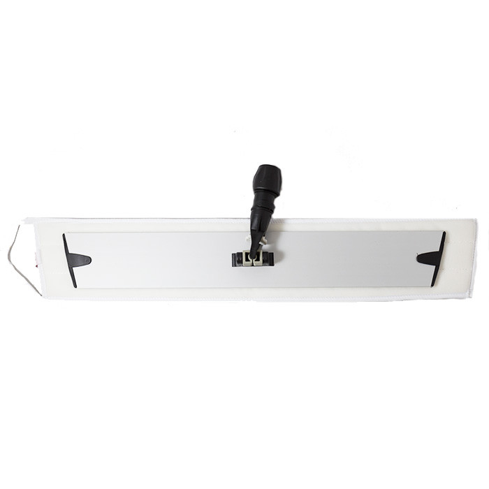 Scopa in alluminio con Mop in microfibra incluso-cm 60 (per manico con fori)