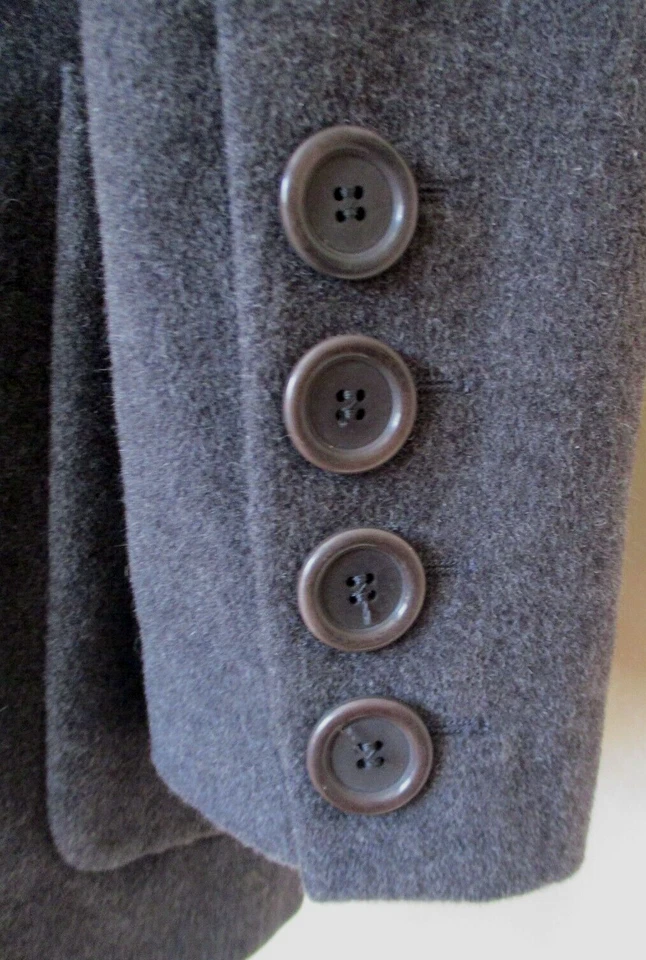 Chaqueta Blazer Escada Vintage Años 80 Talla 38 Mujer Gris Mezcla Angora Foto 4 de 4