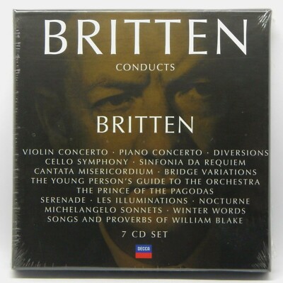 Benjamin Britten Conducts Britten ~ NEW 7-CD Box Set (Nov-2006, Decca)