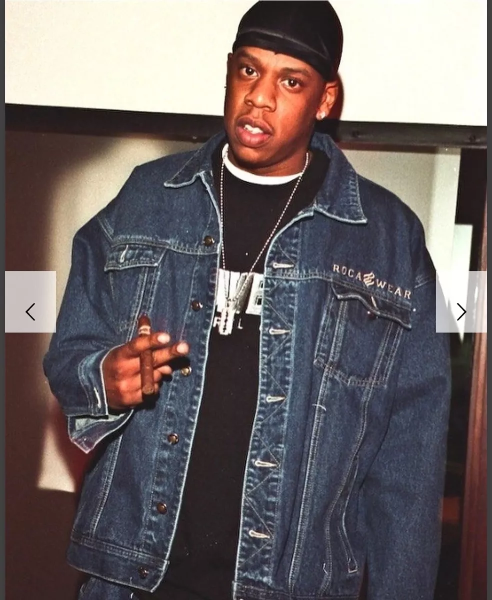 Roca Wear Denim Jean Jacket Men’s XXL Hip Hop Collectable Jay Z, MINT CONDITION
