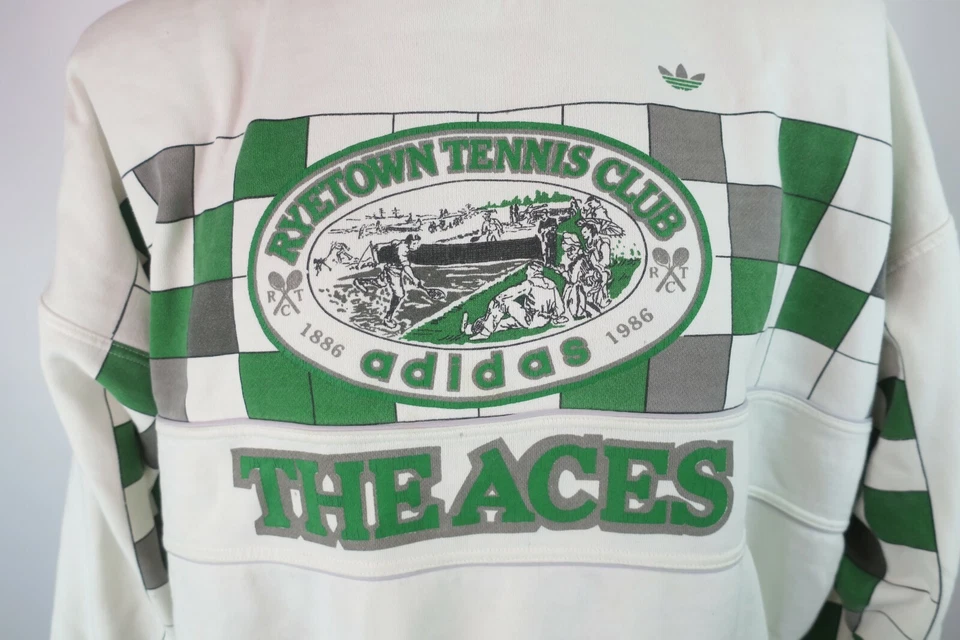 Lote De Colección Años 80 Adidas Ryetown Club de Tenis Sudadera y Bolsa de Gimnasio de Lona Talla XL Foto 4 de 4
