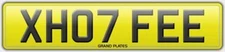 XH07 FEE REGISTRATION FEES NUMBER PLATE LOVE HOT FIONA ASSIGNED4U FI REG NO FEES
