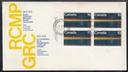 Canada Scott 613 UL Pl Blk FDC - RCMP Centennial