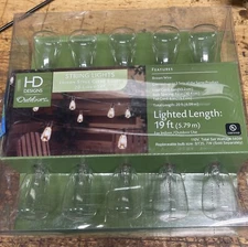 100 String Lights - HD Designs Outdoors - 33 Feet Indoor/Outdoor Clear Bulbs