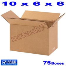 75 - 10x6x6 Cardboard Boxes 32-ECT Mailing Packing Shipping Corrugated Carton