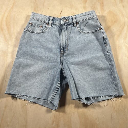 NWT divided Women’s Bermuda Shorts High Waist Size 6 Distressed Raw Hem Beachy - 第 1/10 張圖片
