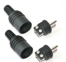 2x LS-Lautsprecher-Stecker Boxen-Stecker DIN-Norm Schraub-Kontakte schraubbar