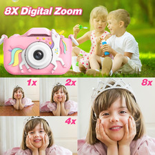 Kids Camera Video Toys, Soft Silicone Cover, Chritmas Birthday Gift for 3-8 Year