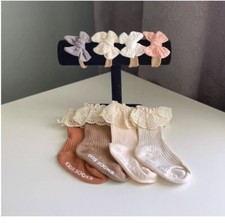 Infant Toddler Cotton Socks 4 Pairs Anti Slip
