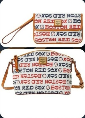 Dooney & Bourke *FREE POPSOCKET* Boston Red Sox Wristlet & Crossbody  - Afbeelding 1 van 10