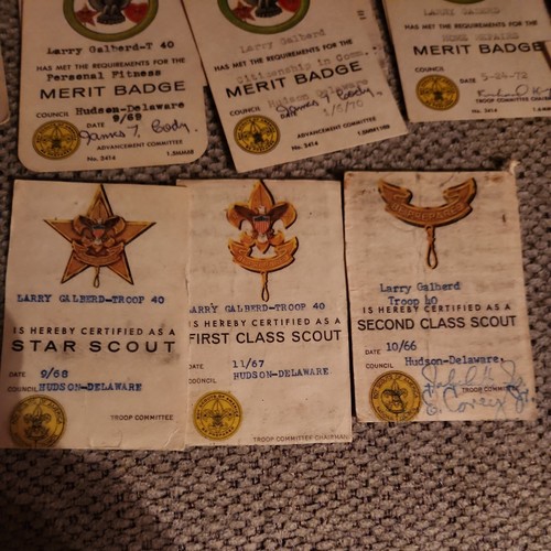 Vintage BOY SCOUT MERIT BADGE CARDS 1960'-70 Membership Patrol/R  webelos + - Picture 8 of 10