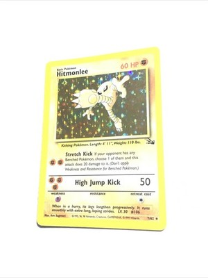 HITMONLEE - 7/62 - Fossil - Holo - Pokemon Card - EXC