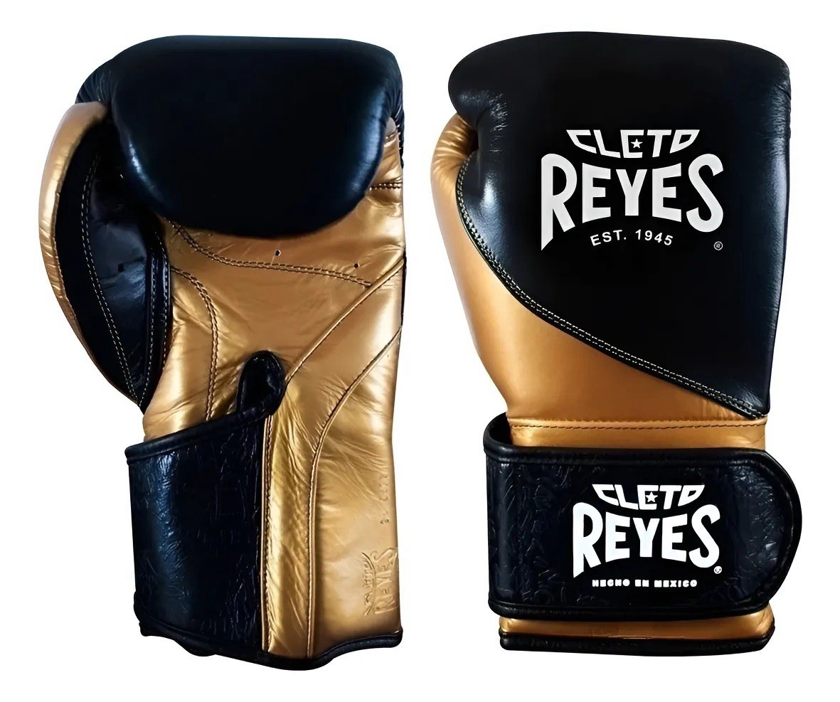 RARE PRO Gold CLETO REYES Boxing Gloves Strap Closure Sparring