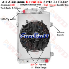 3 Row Radiator Shroud Fan For 1930 Chevrolet Cars Chevy V8 Conversion W Toc