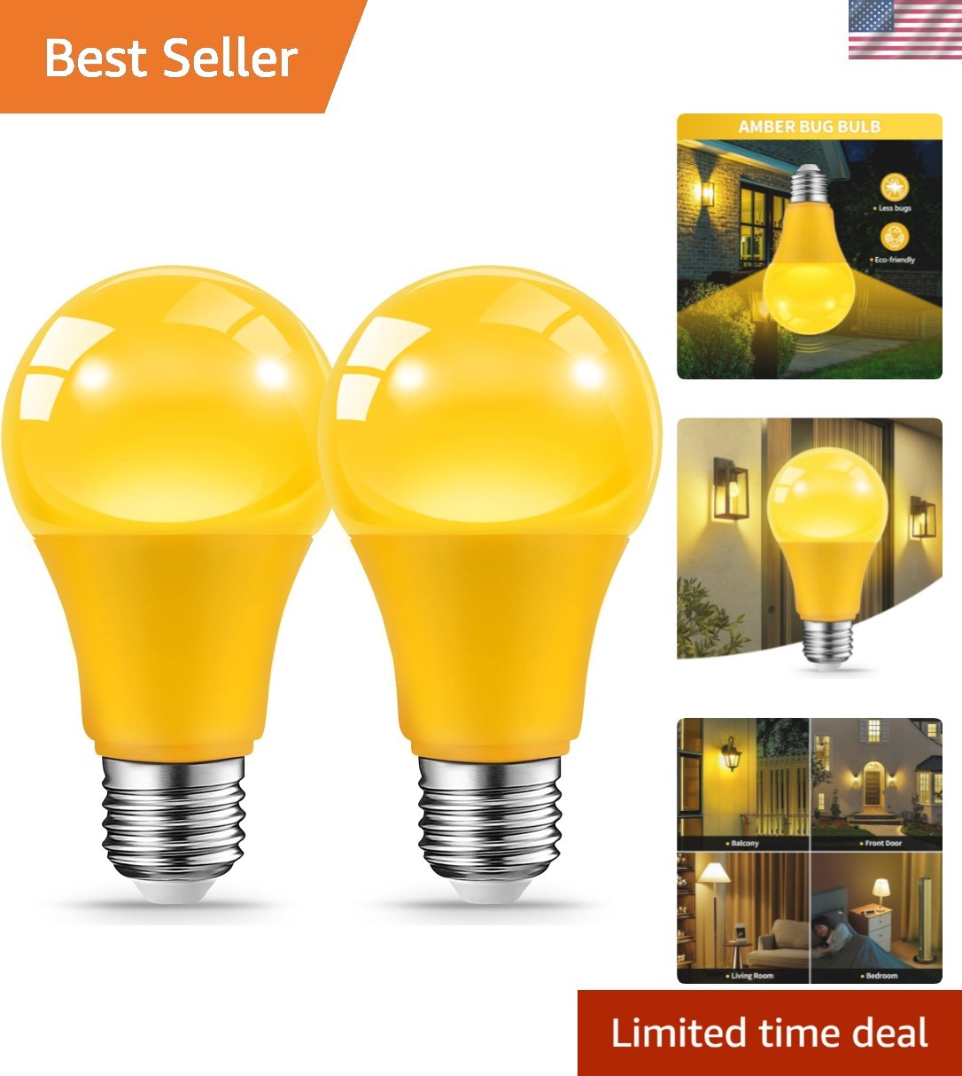 For Outdoor Indoor Porch, 9w Led Color Bulb For Ou...