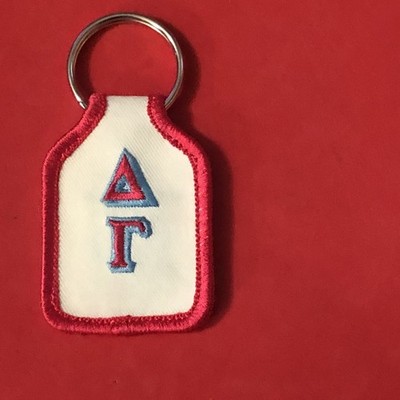 Delta Gamma embroidered key fob keychain