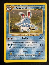 Pokemon TCG Azumarill 2/111 Neo Genesis Holo Rare WOTC 2000 Vintage W/swirl NM