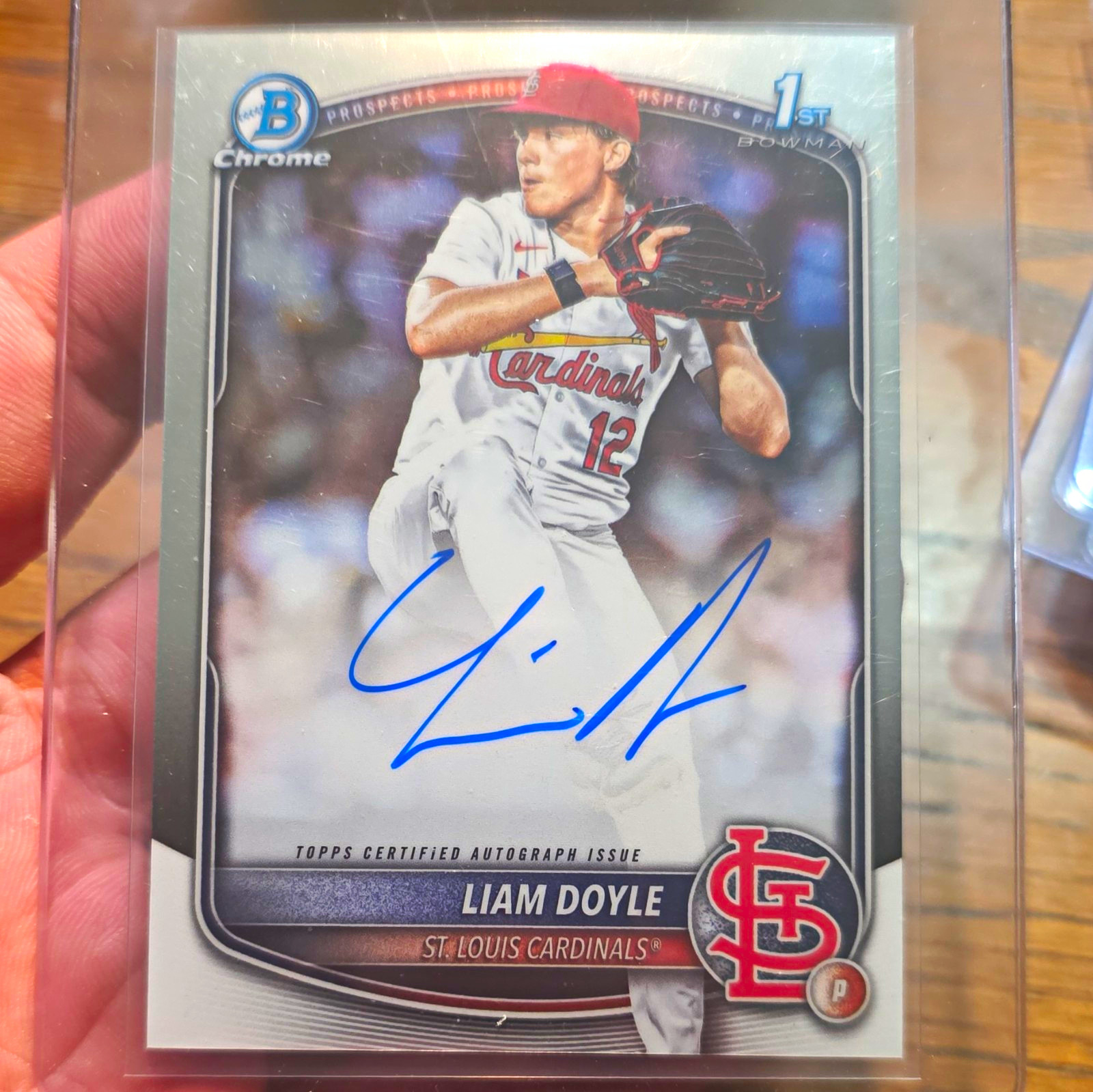 2025 Topps Bowman Draft Liam Doyle 1st Bowman Chrome Prospect Auto #CPA-LD