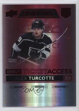 2021 Upper Deck Credentials Debut Ticket Access Red /199 Alex Turcotte #129 ml2