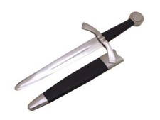 17" Medieval Knight Dagger Historical Knife, High Carbon Steel Blade w/ Scabbard