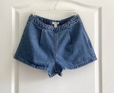 Forever 21 Womens Denim Shorts NWT Size 26 Blue High Rise Jeans Button Fly
